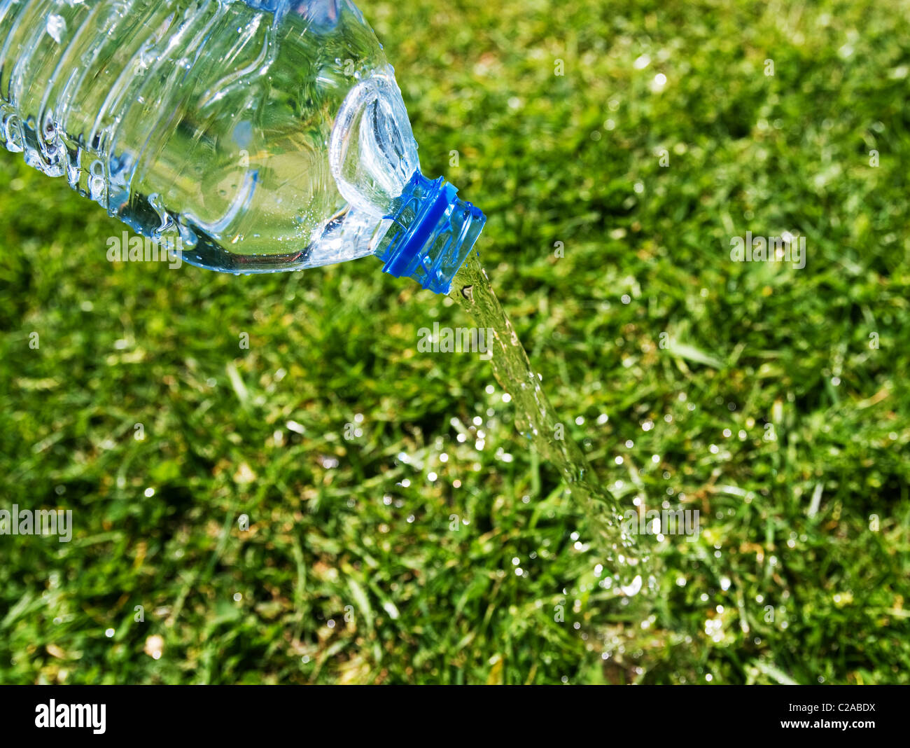 Plastic water bottle outside Stock Photo Alamy