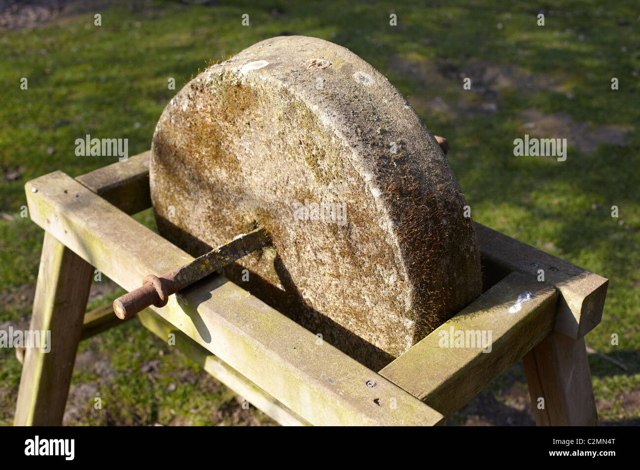 old sharpening stone Stock Photo Alamy