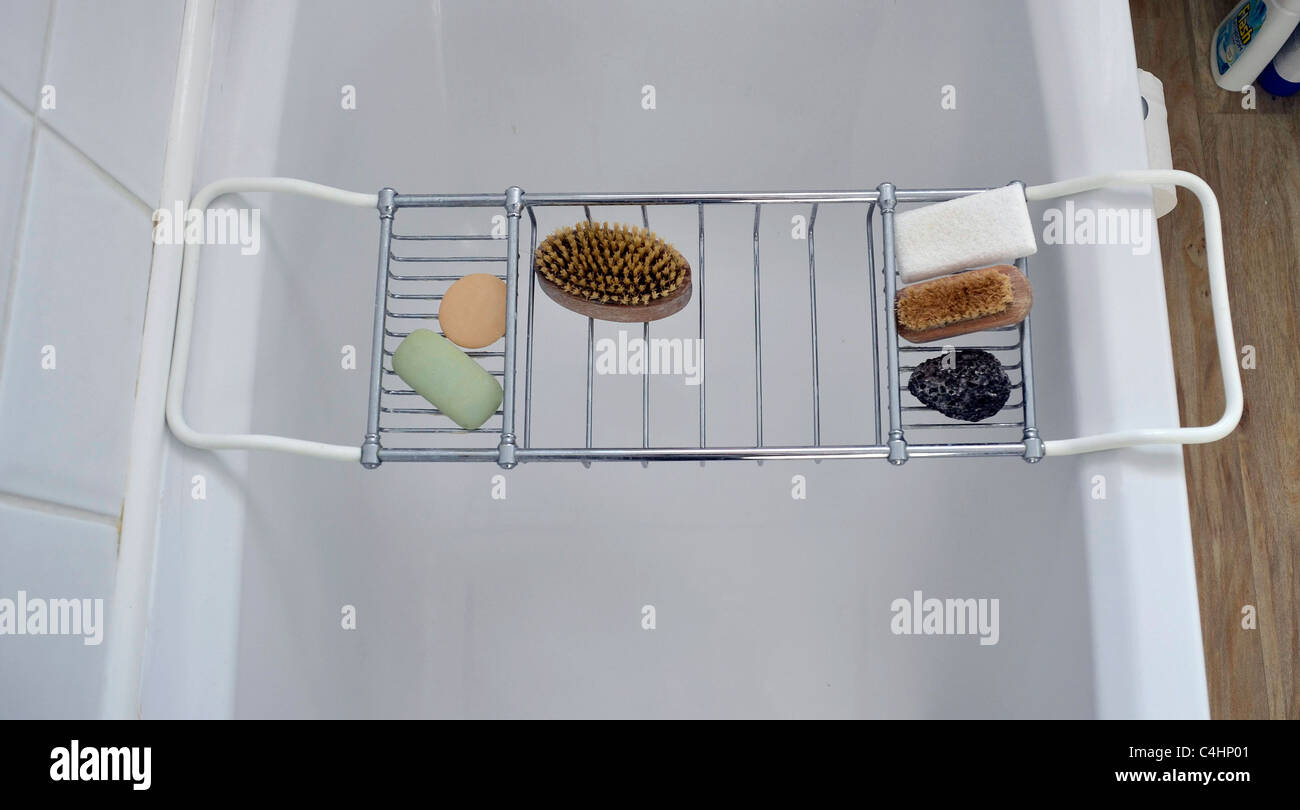 bath chrome wire rack Stock Photo Alamy