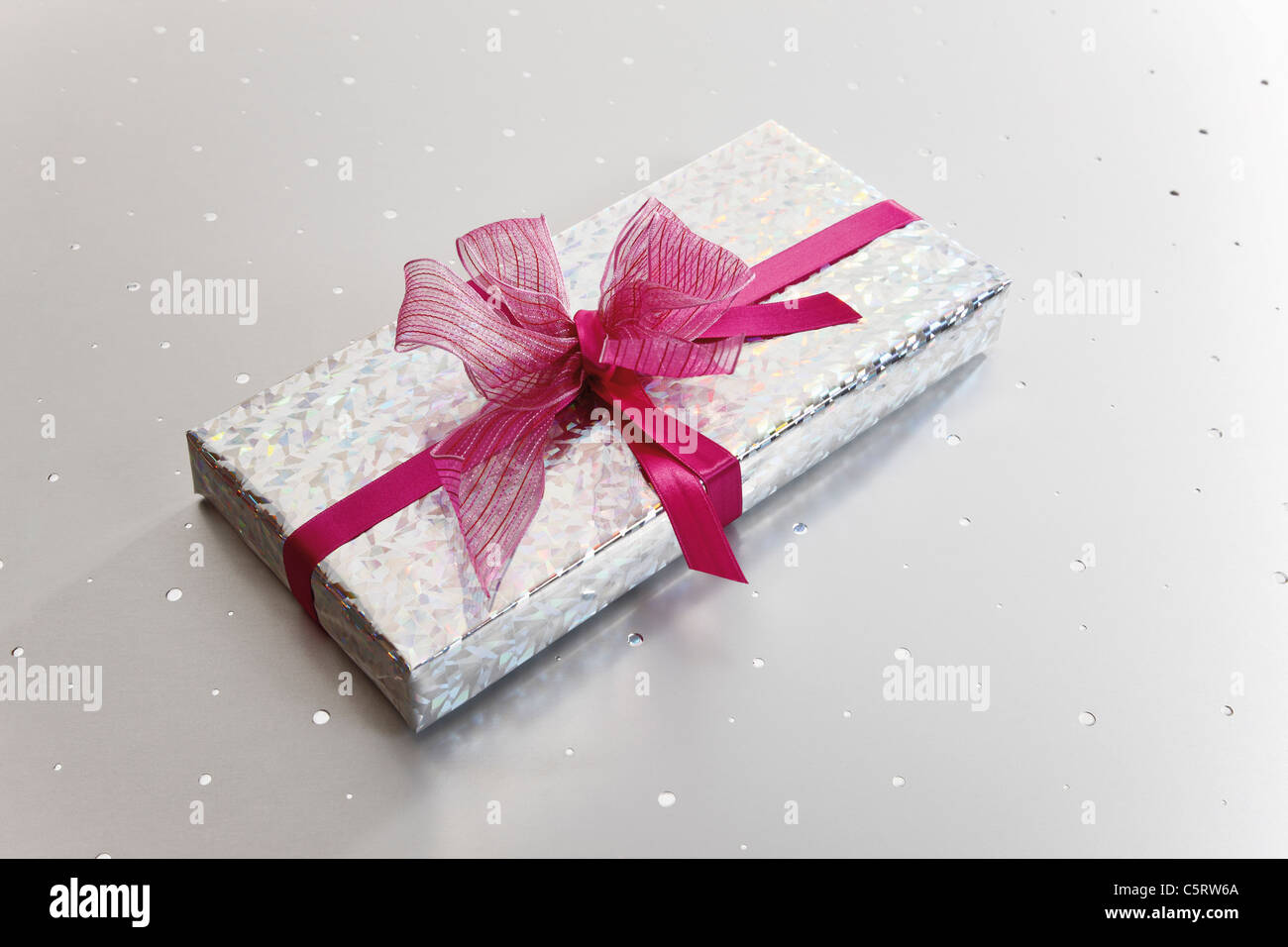 Gift parcel, elevated view Stock Photo Alamy
