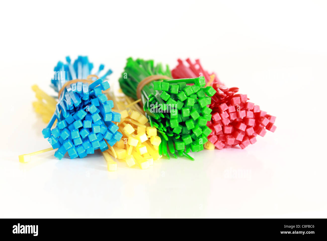Coloured Cable Ties Stock Photo Alamy