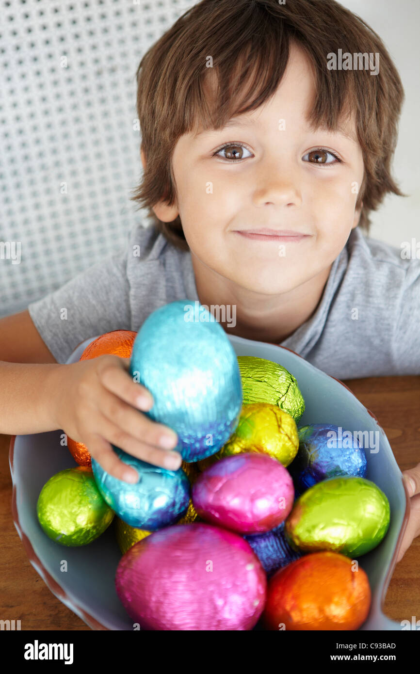 Child with Easter eggs Stock Photo Alamy