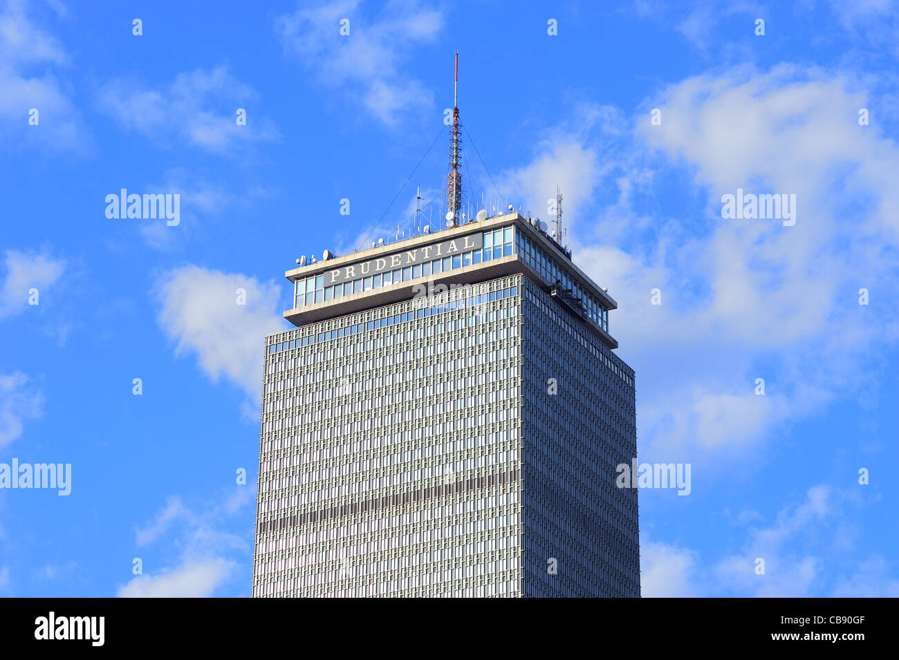 Prudential Tower closeup Stock Photo Alamy