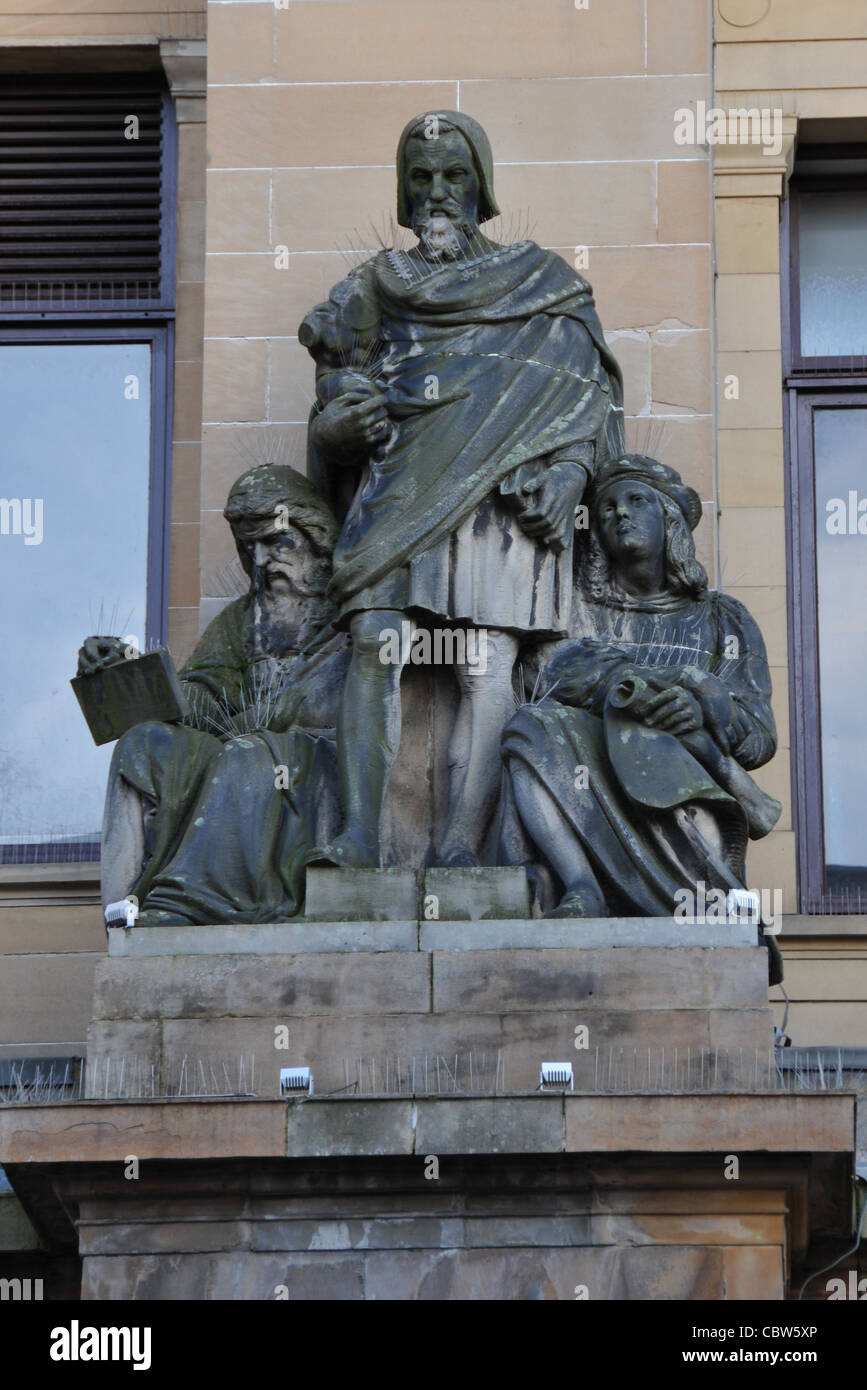 The Mitchell library statues Stock Photo Alamy