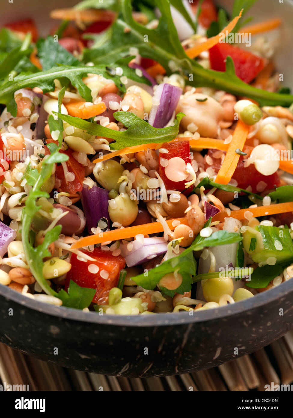 Sprouting bean salad Stock Photo Alamy