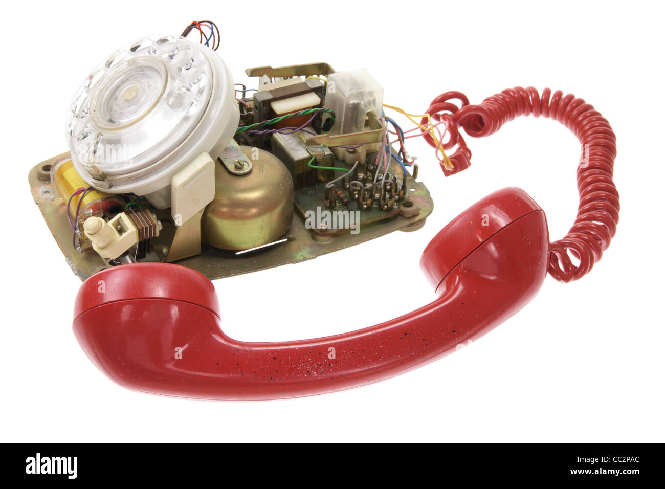 Broken Phone Receiver White Background High Resolution Stock