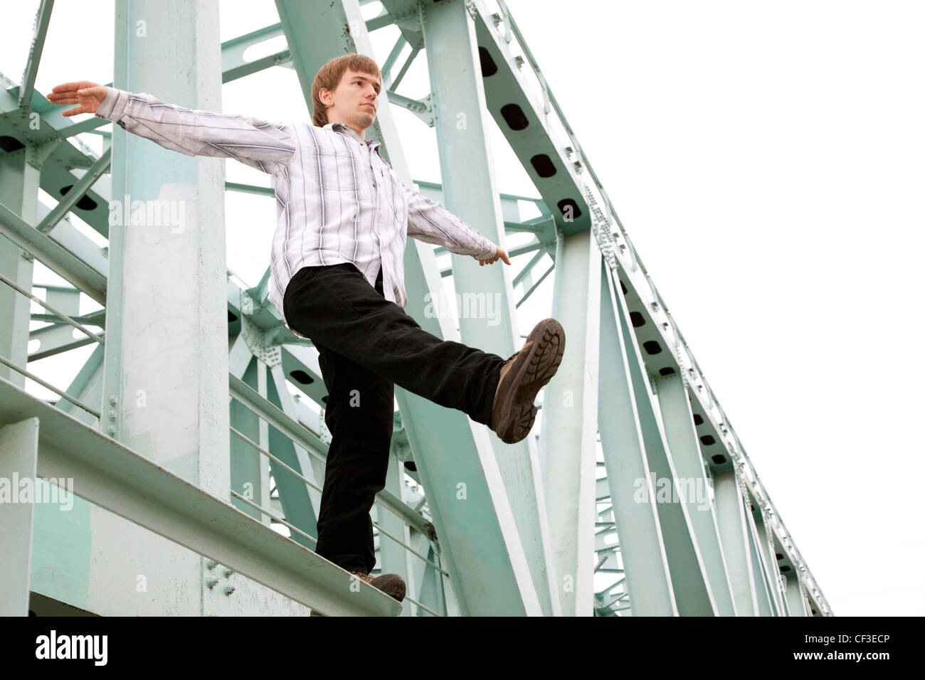 guy is falling from the bridge Stock Photo Alamy
