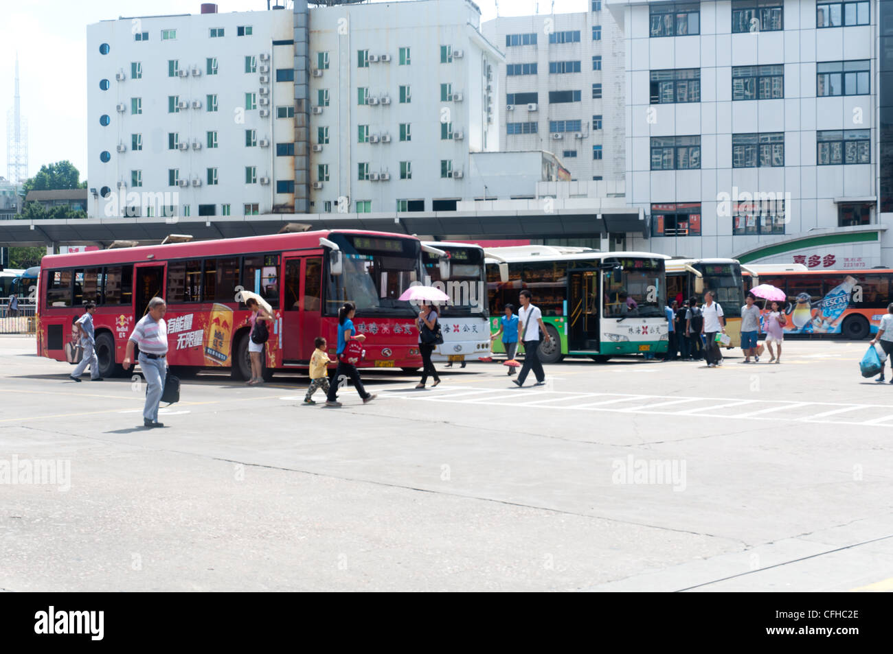 Bus terminus Stock Photo Alamy