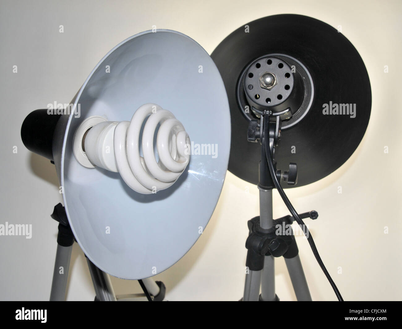 Two Daylight Fluorescent Studio Lights Stock Photo Alamy