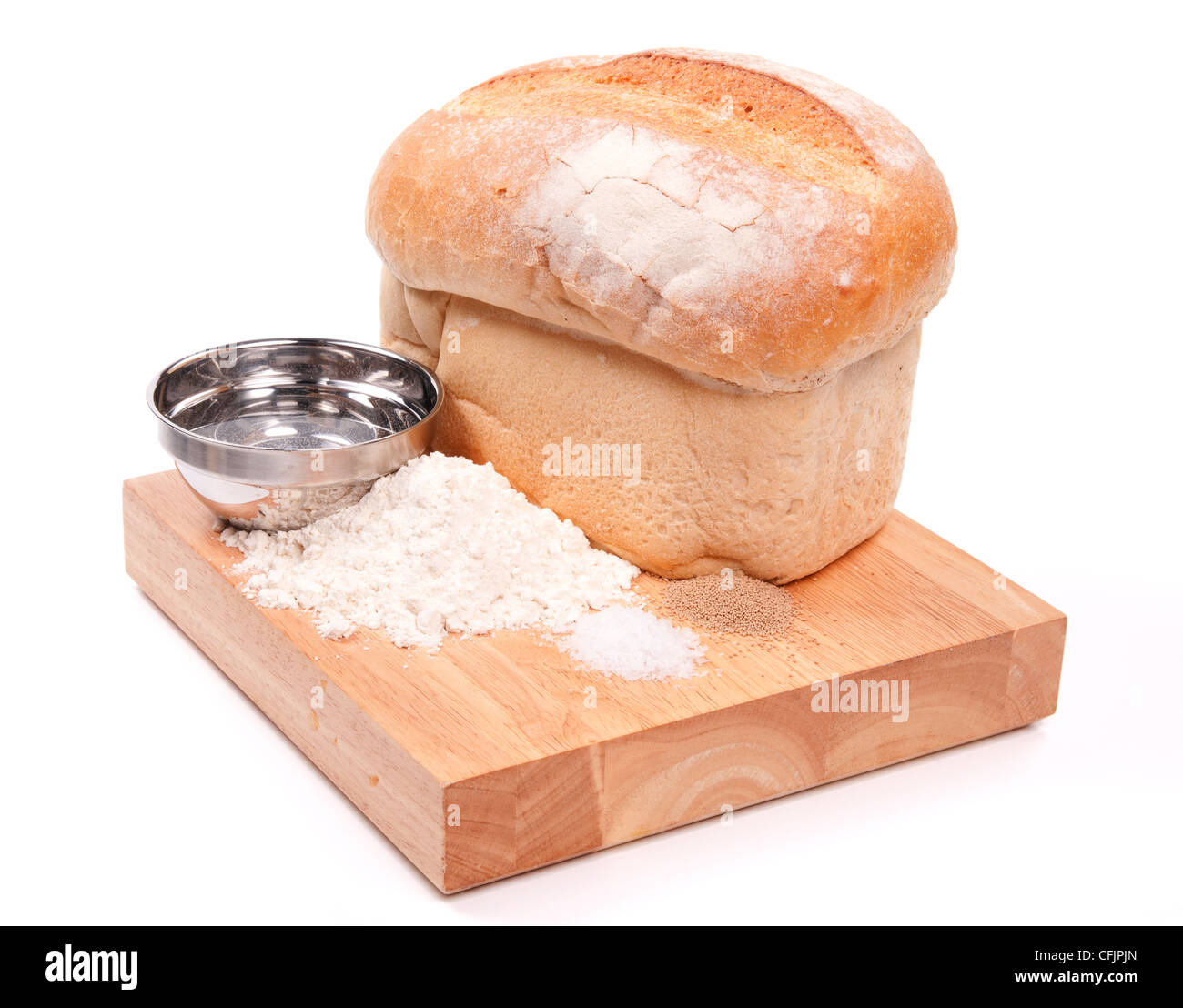 Basic Bread ingredients Stock Photo Alamy