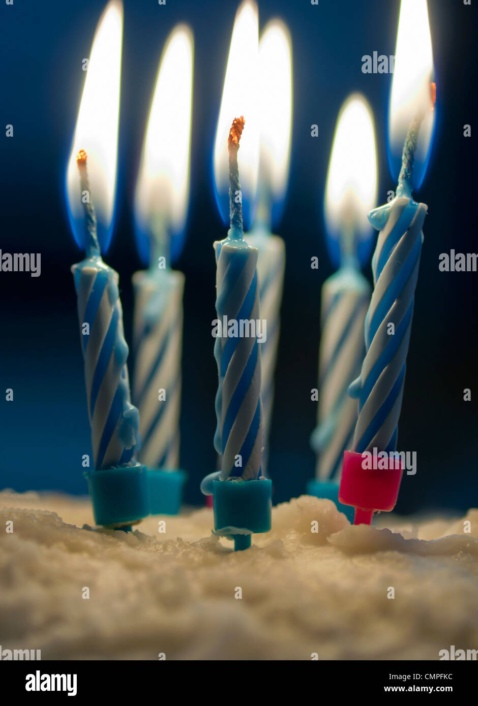 Birthday cake candles Stock Photo Alamy