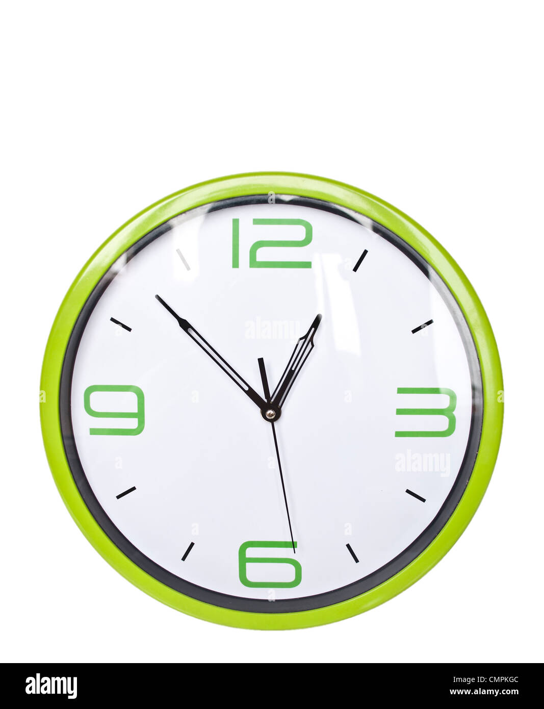 Retro green wall clock Stock Photo Alamy