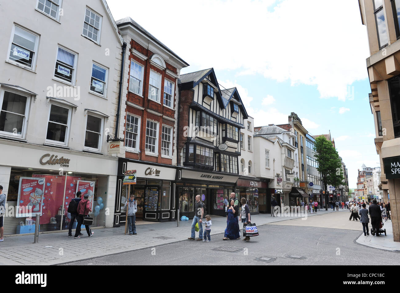 Exeter High Street Devon UK Stock Photo Alamy