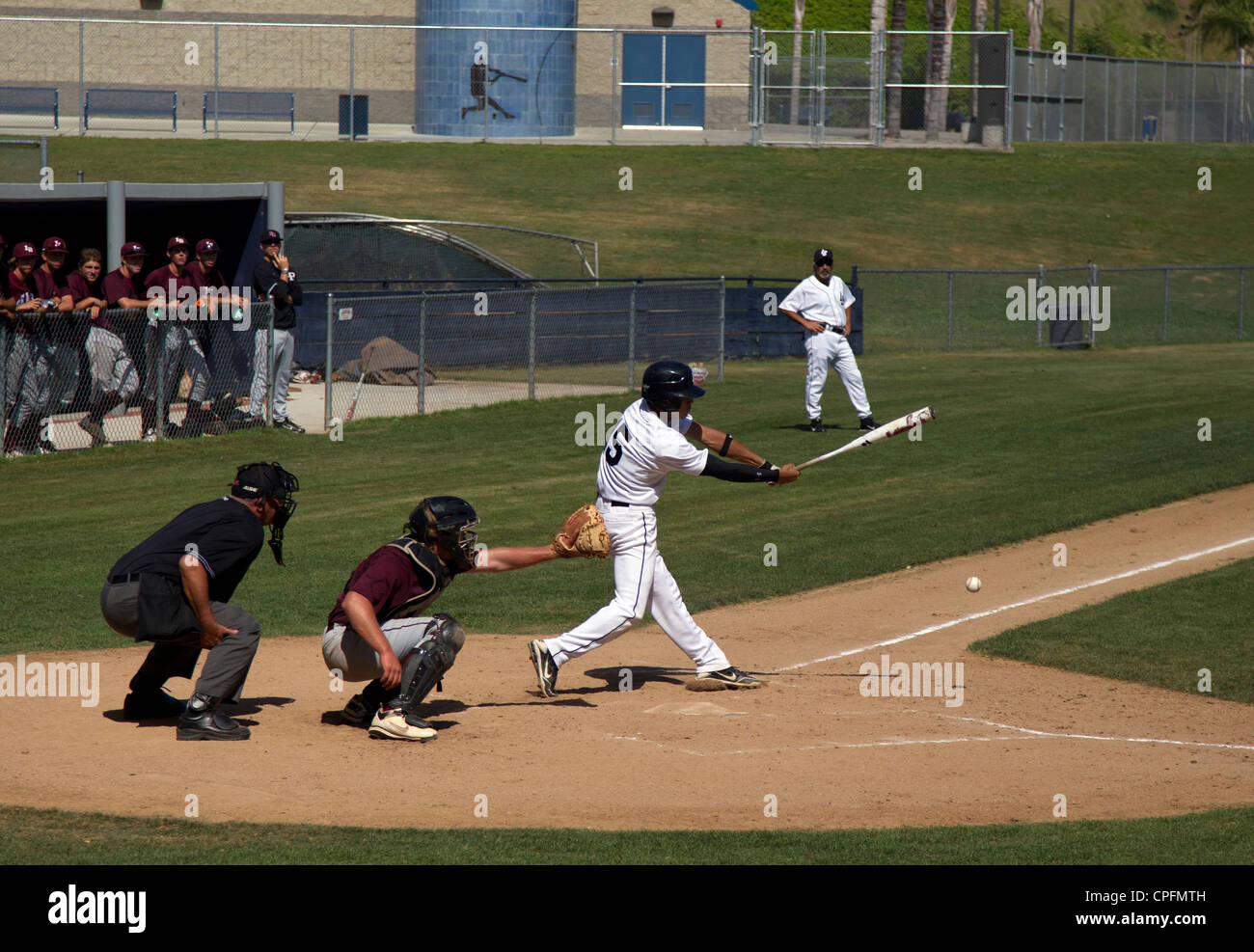 High School Baseball Game Stock Photo Alamy