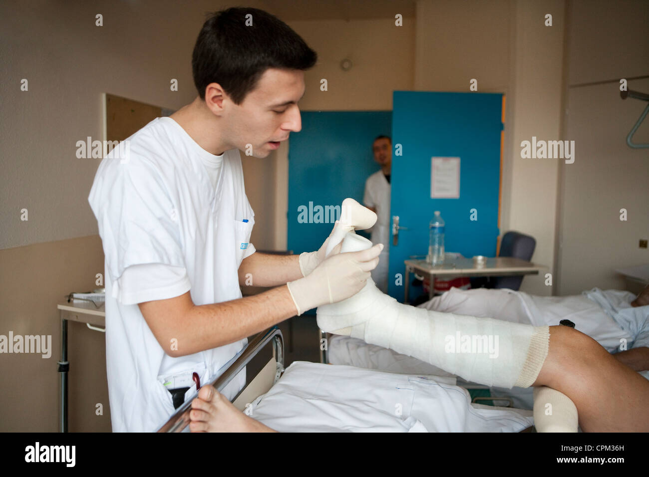 Hospital Plaster Cast Leg High Resolution Stock Photography and Images