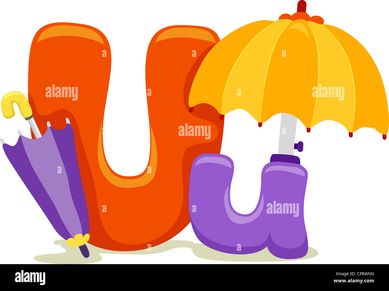 Illustration Featuring the Letter U Stock Photo - Alamy