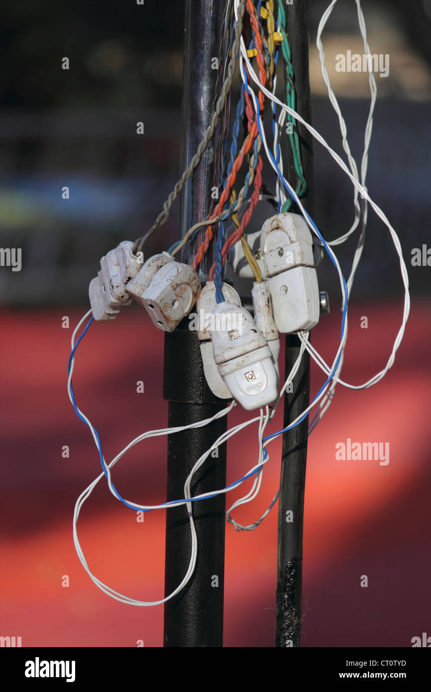 stack of two plug pins Stock Photo Alamy