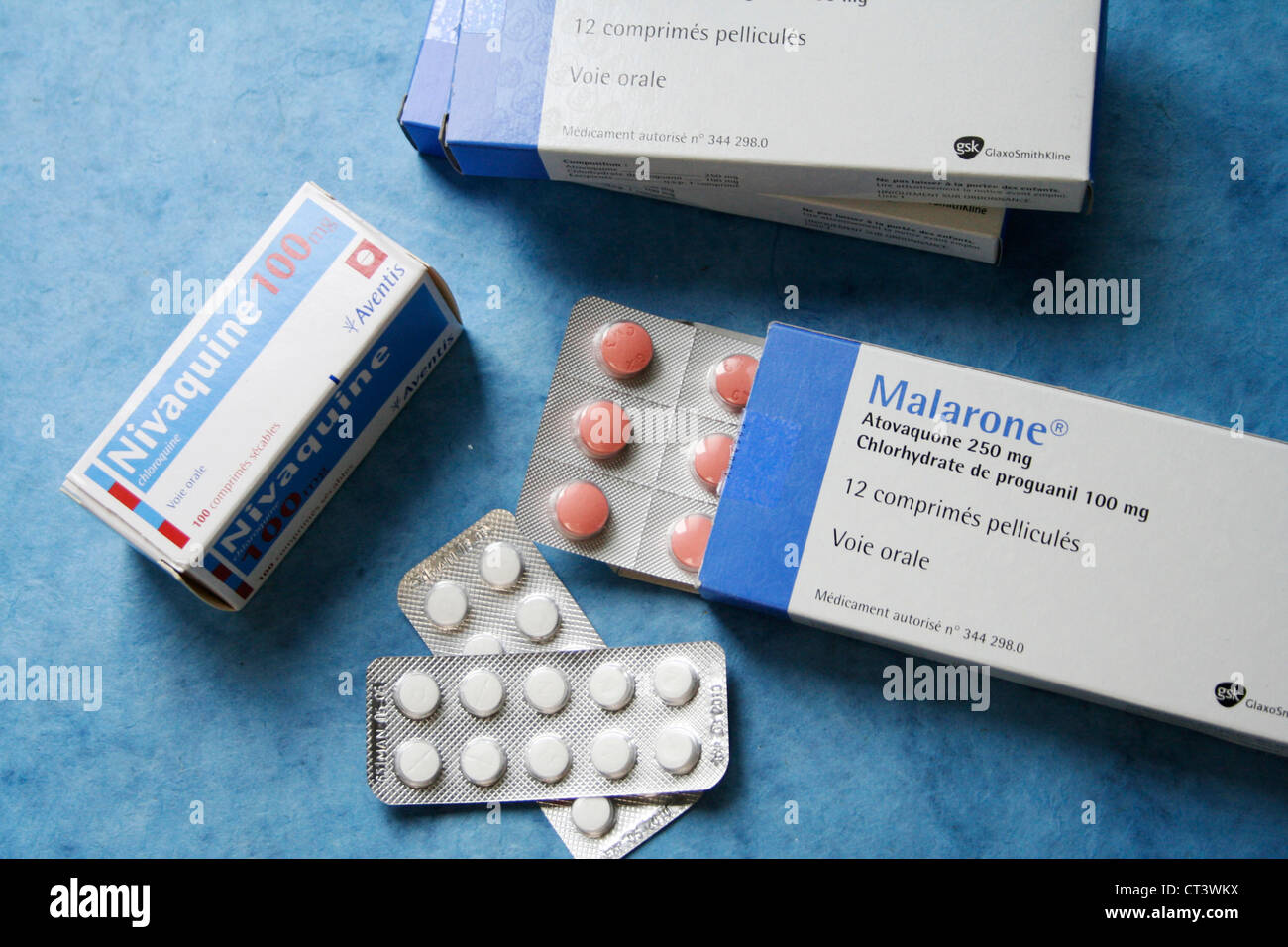 Malarone anti malaria tablets malarone hires stock photography and