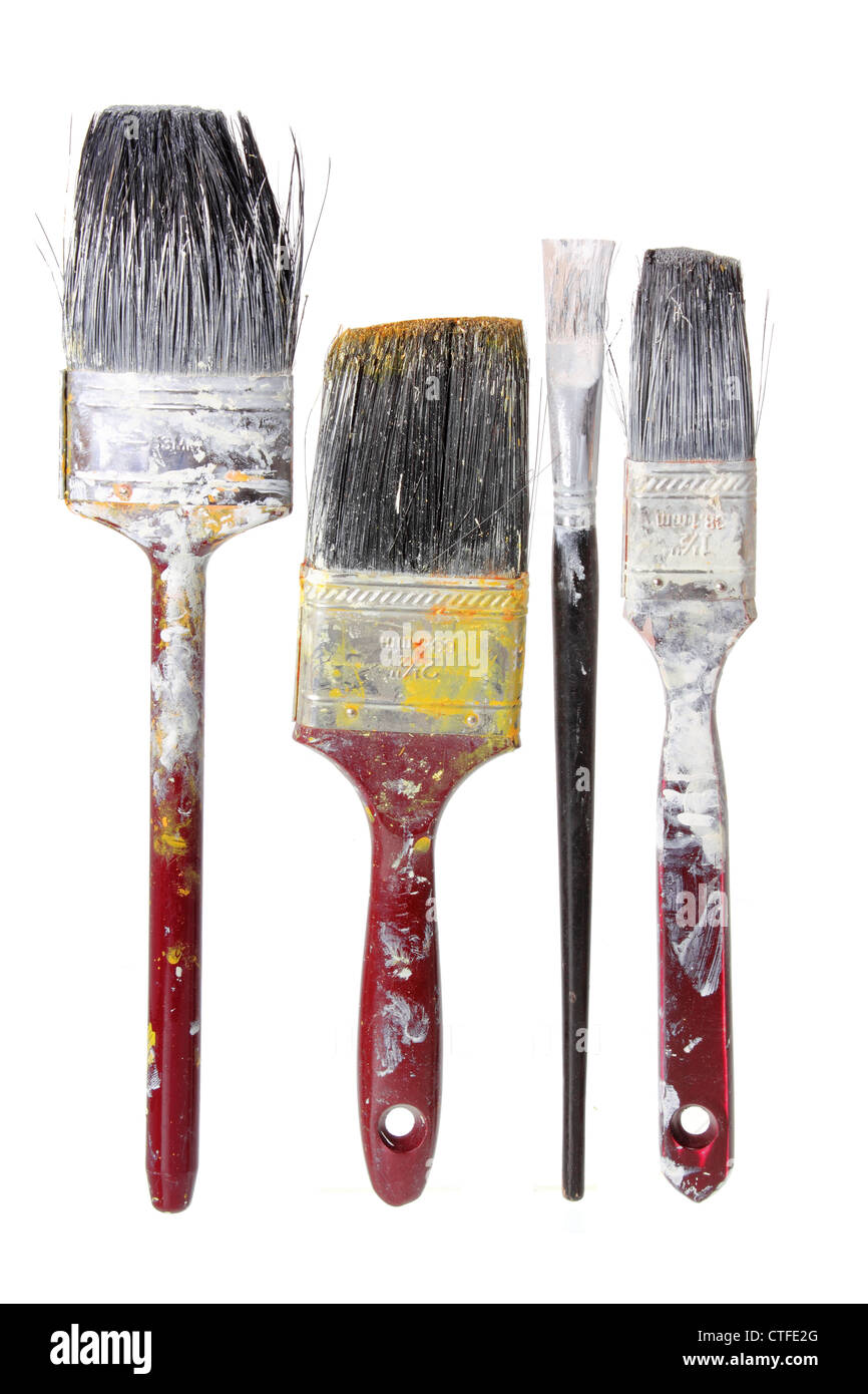 Used Paint Brushes Stock Photo Alamy