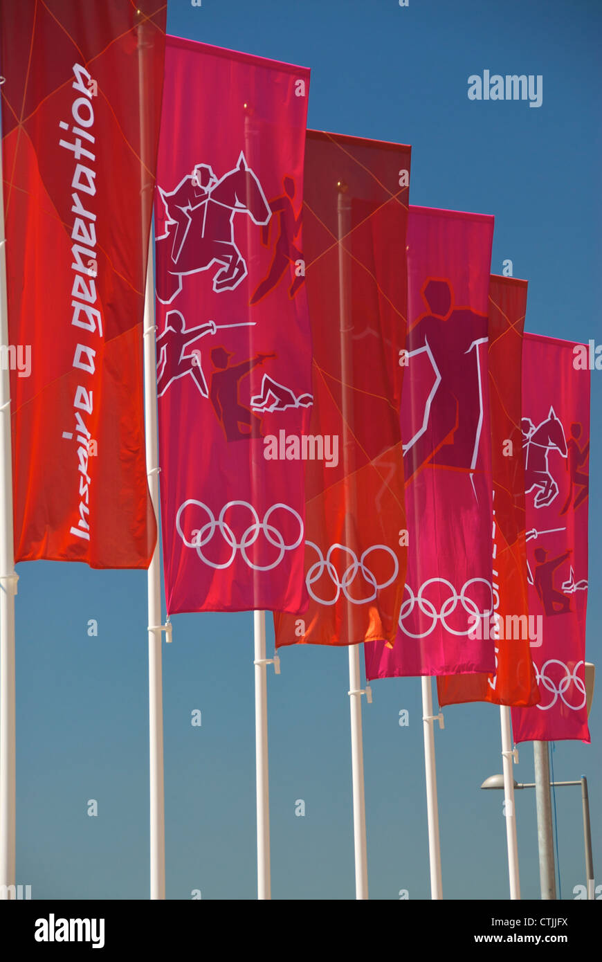 Olympic flags Stock Photo Alamy