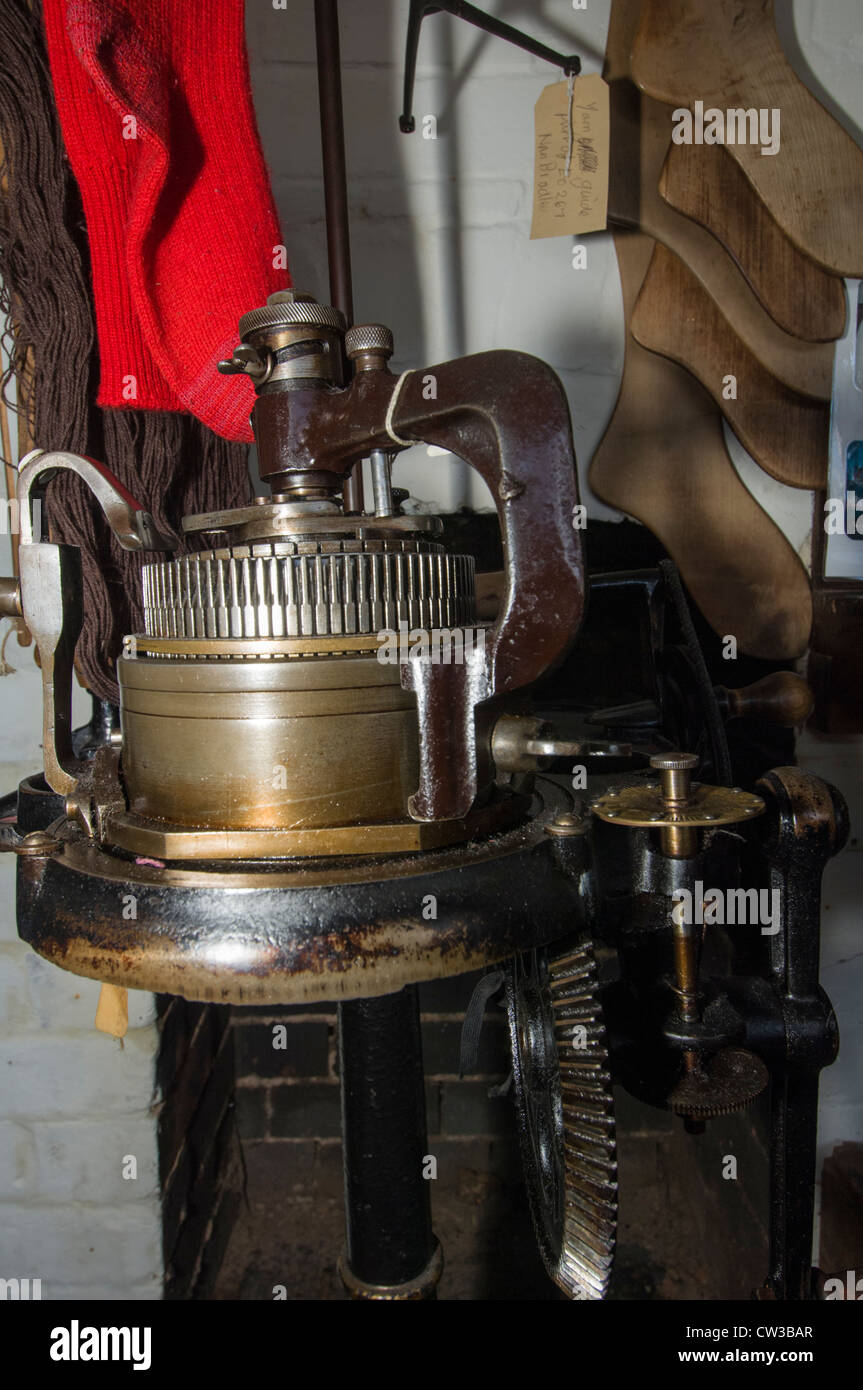 Circular stocking knitting machine Stock Photo Alamy