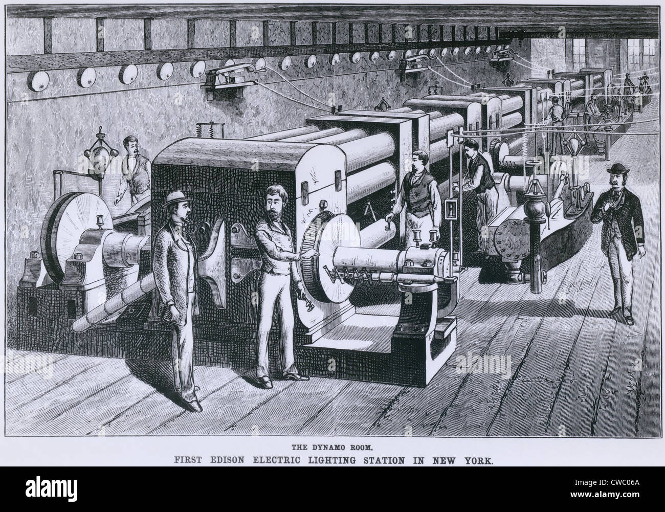 The Dynamo Room in the first Edison Electric Lighting Station at the