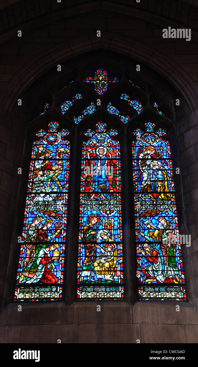 The Princeton University Chapel stained glass window Stock Photo Alamy
