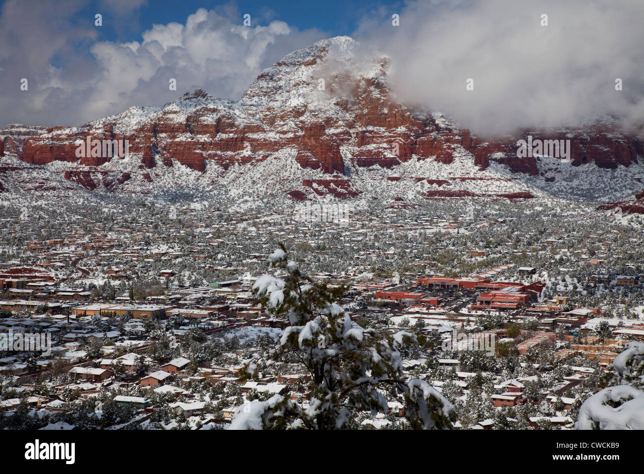 Winter snow, Sedona, Arizona Stock Photo Alamy