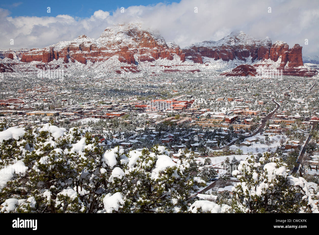 Winter snow, Sedona, Arizona Stock Photo Alamy
