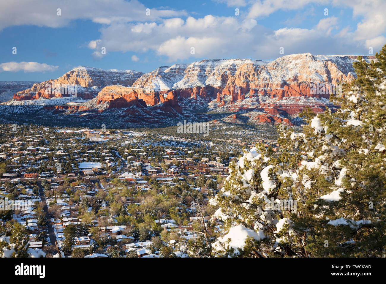 Winter snow, Sedona, Arizona Stock Photo Alamy