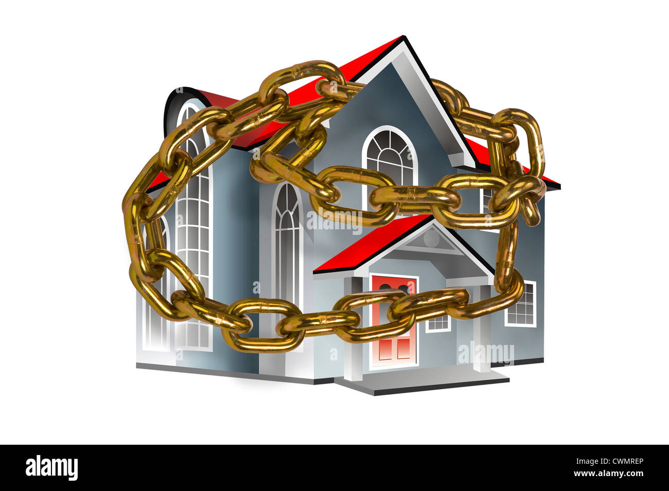 Home in Chains Stock Photo Alamy