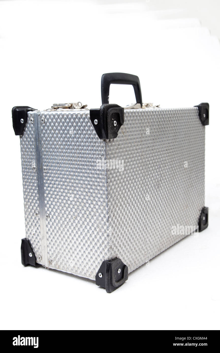 Metal solid briefcase Stock Photo Alamy