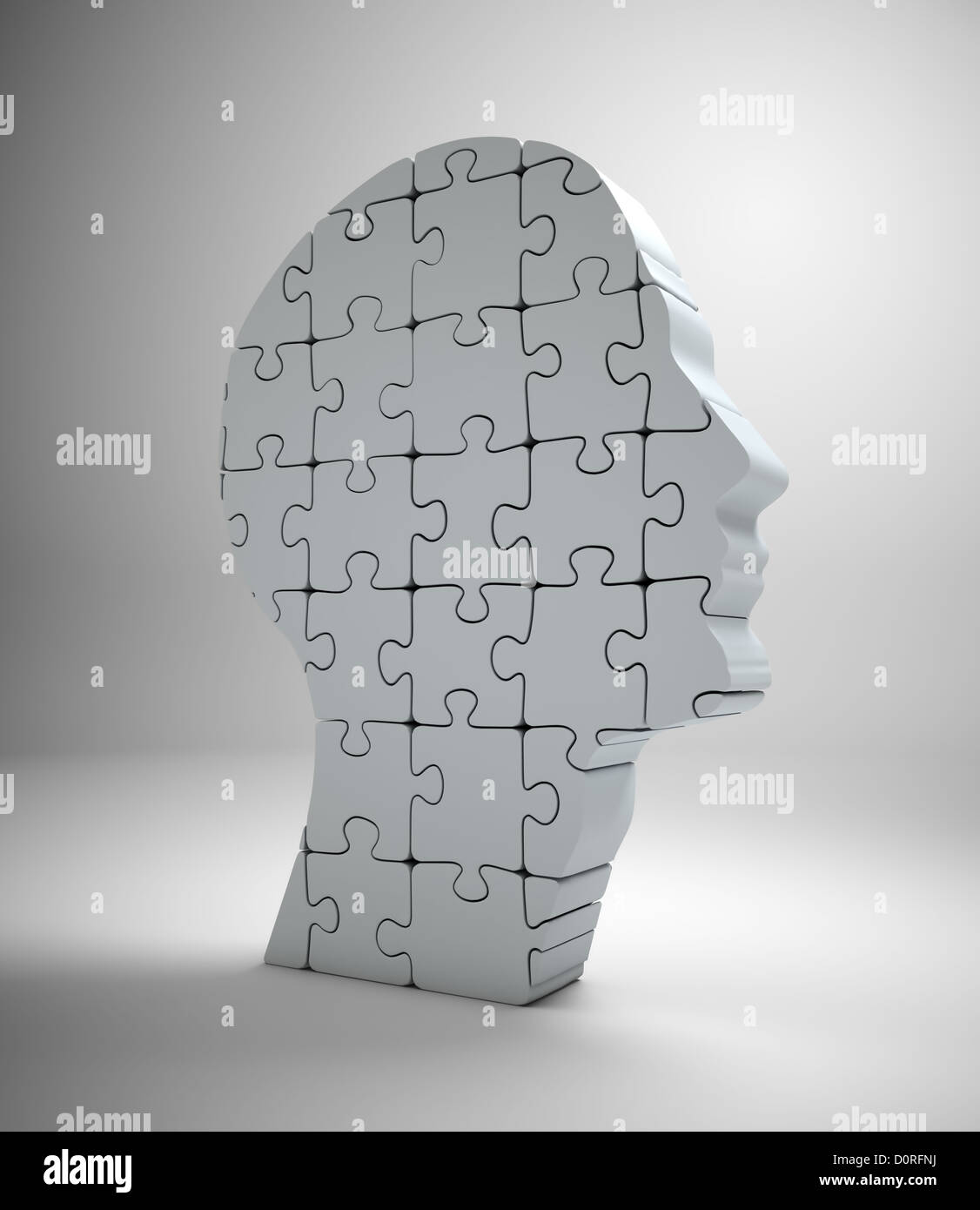 Puzzle head Stock Photo Alamy
