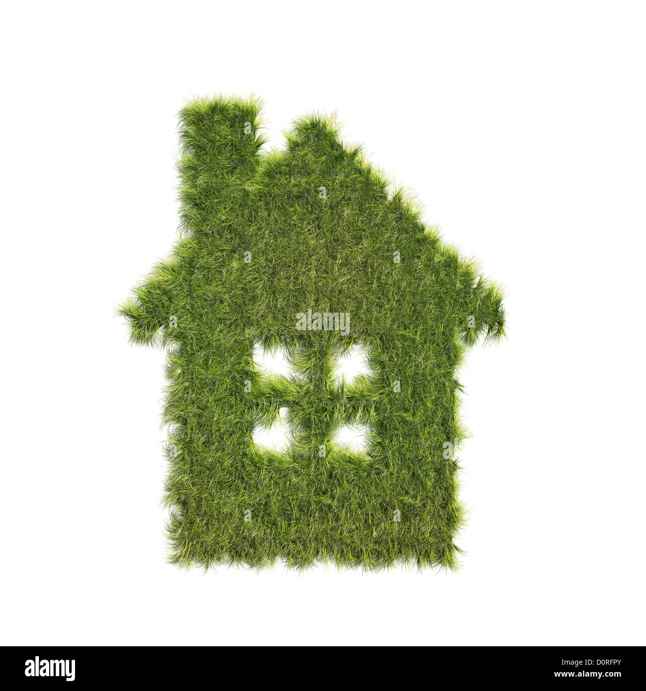 House shaped grass patch Stock Photo Alamy
