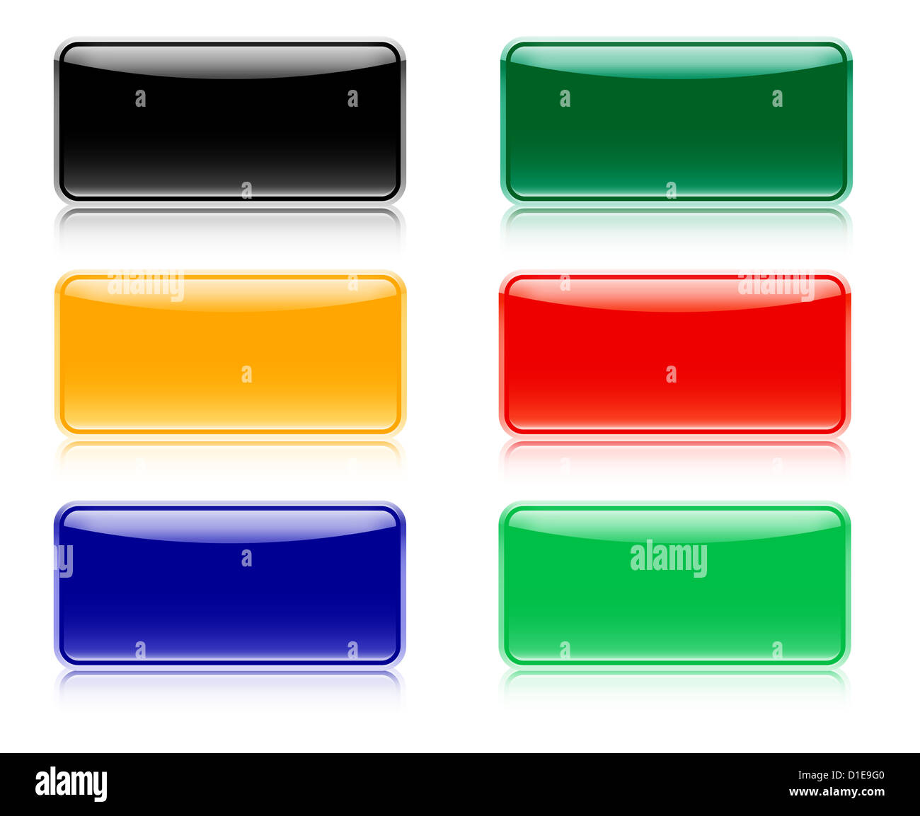 Glossy navigation bars, buttons  elements for navigation with