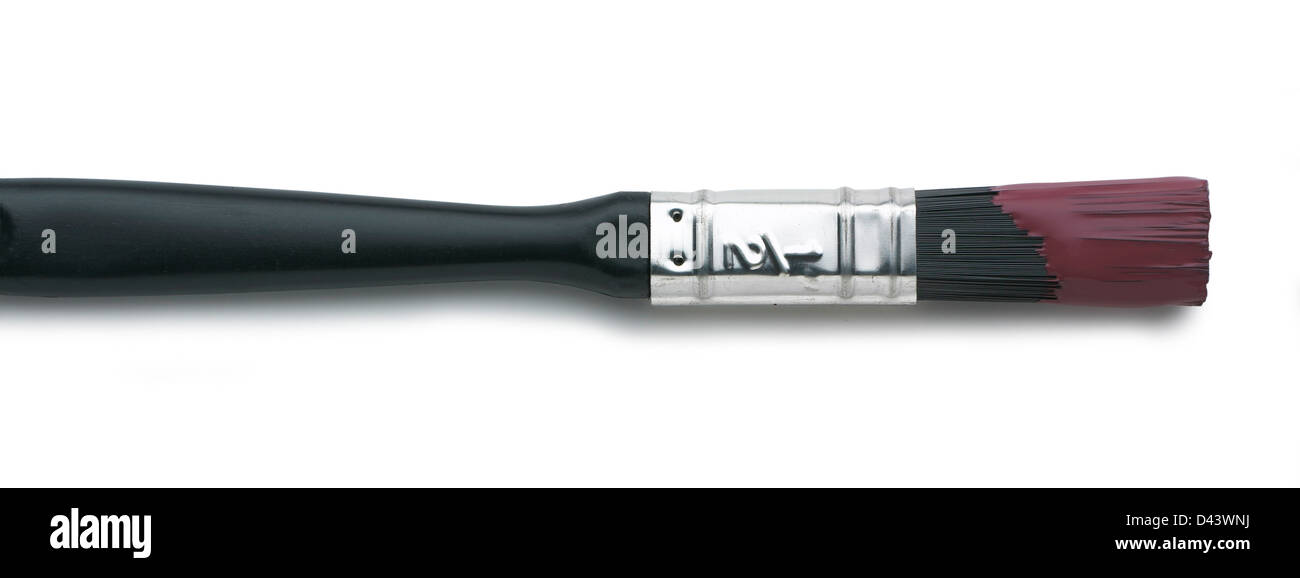 Black and chrome paint brush cut out white background Stock Photo Alamy