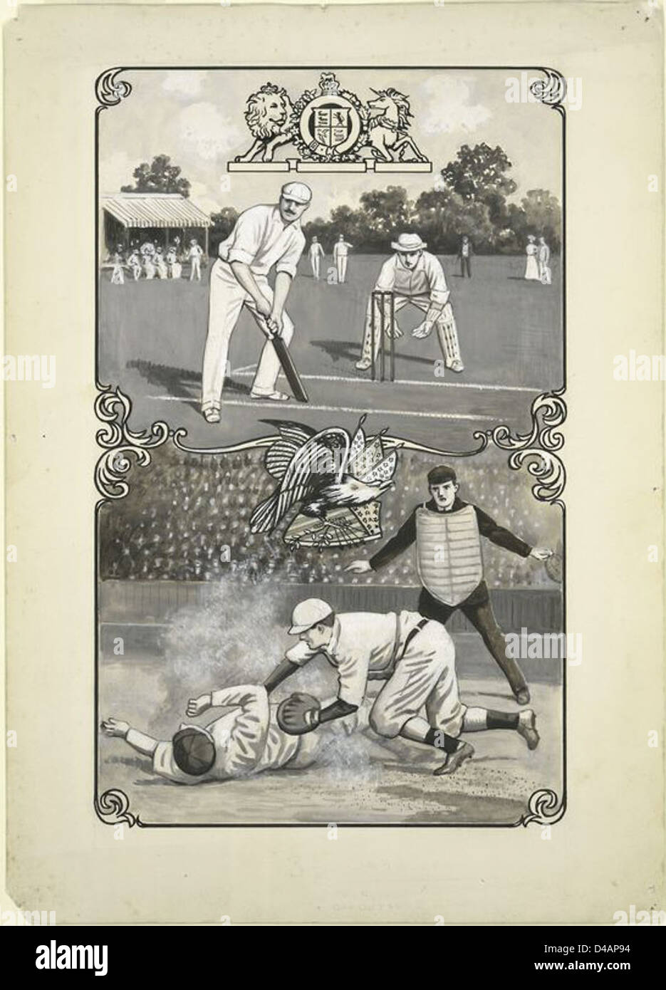 Cricket vs. baseball Stock Photo Alamy