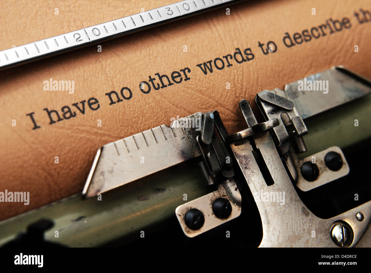 Typewriter and document Stock Photo Alamy