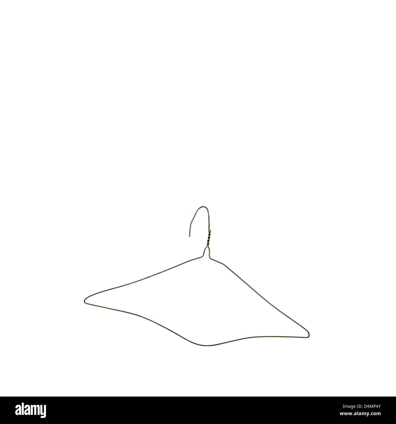 Bent wire hanger on isolated white background Stock Photo Alamy