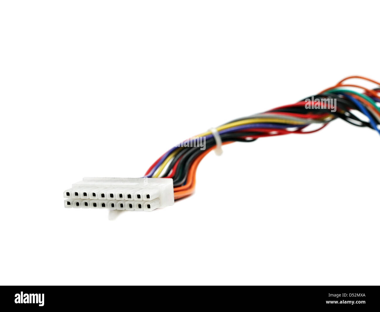 Computer supply cable isolated Stock Photo Alamy
