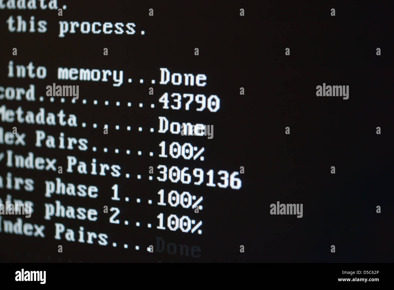 Computer screen computer text computer process computer hacking Stock