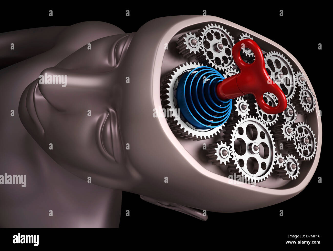Clockwork brain, artwork Stock Photo Alamy