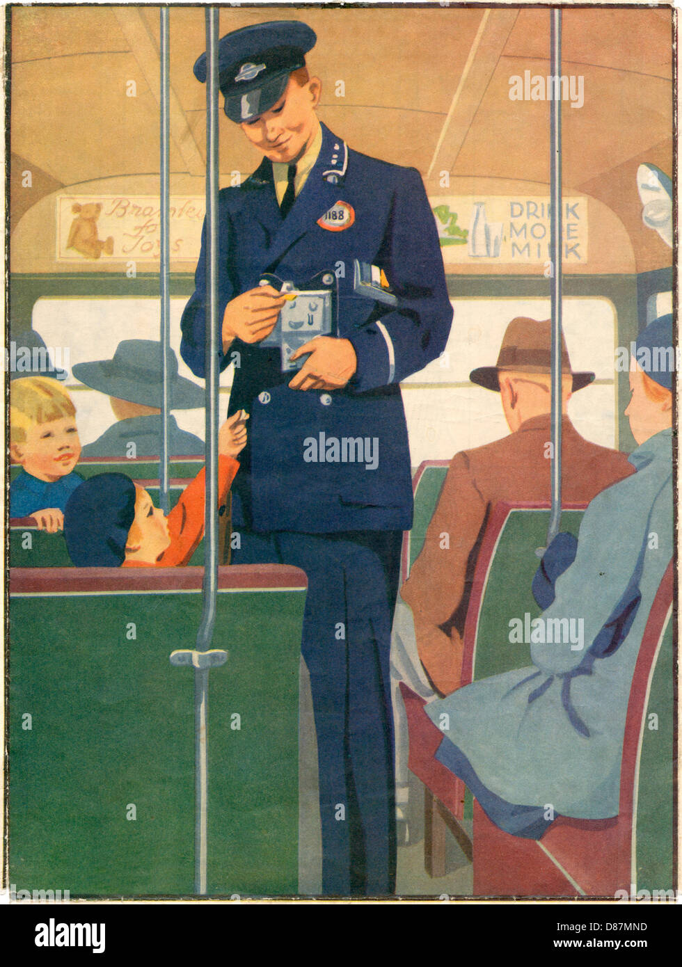 Bus Conductor Stock Photo Alamy