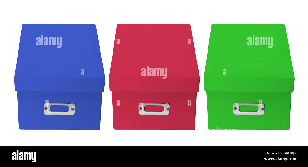 Office Storage Boxes Stock Photo Alamy