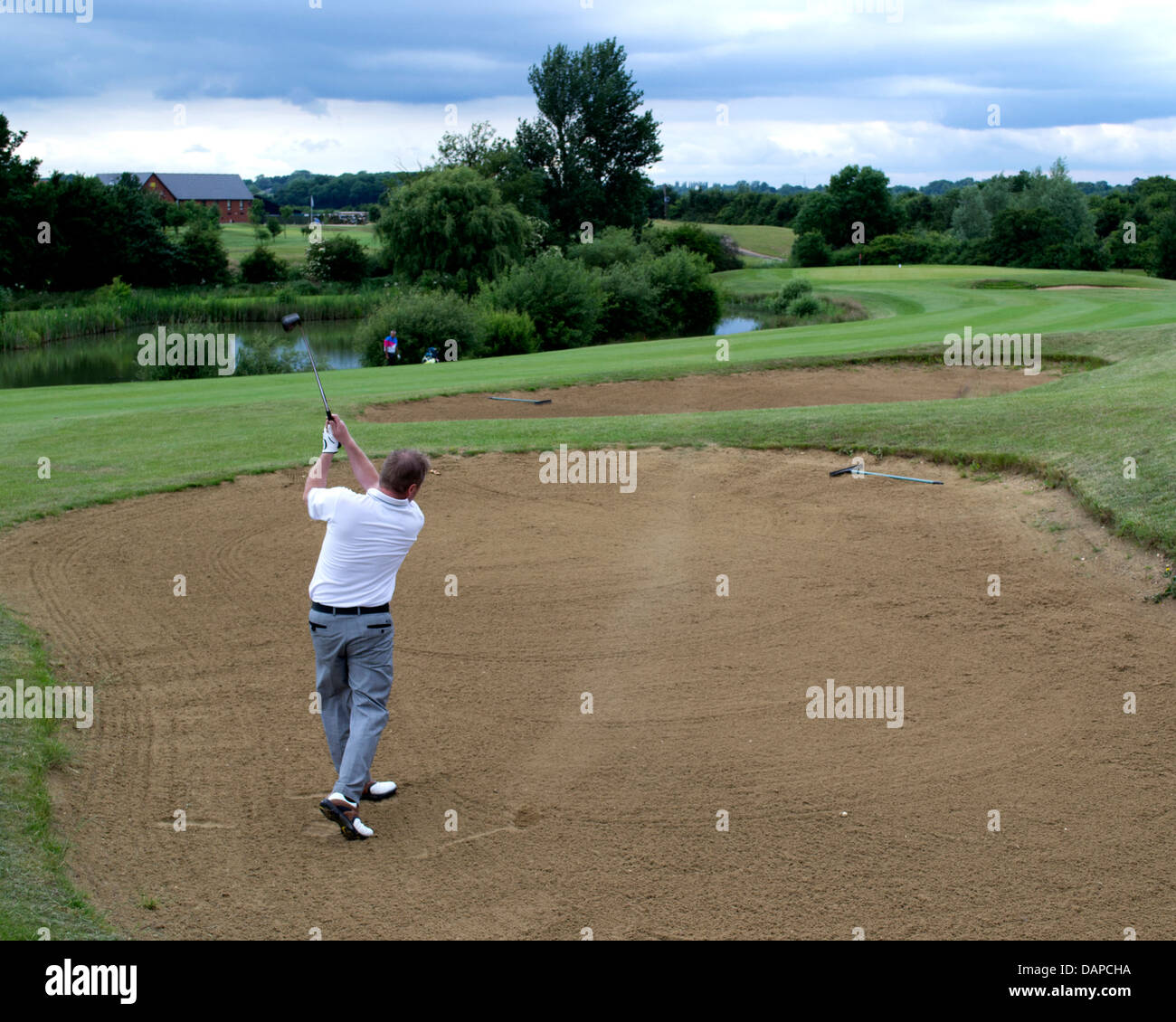 golf bunker shot Stock Photo Alamy