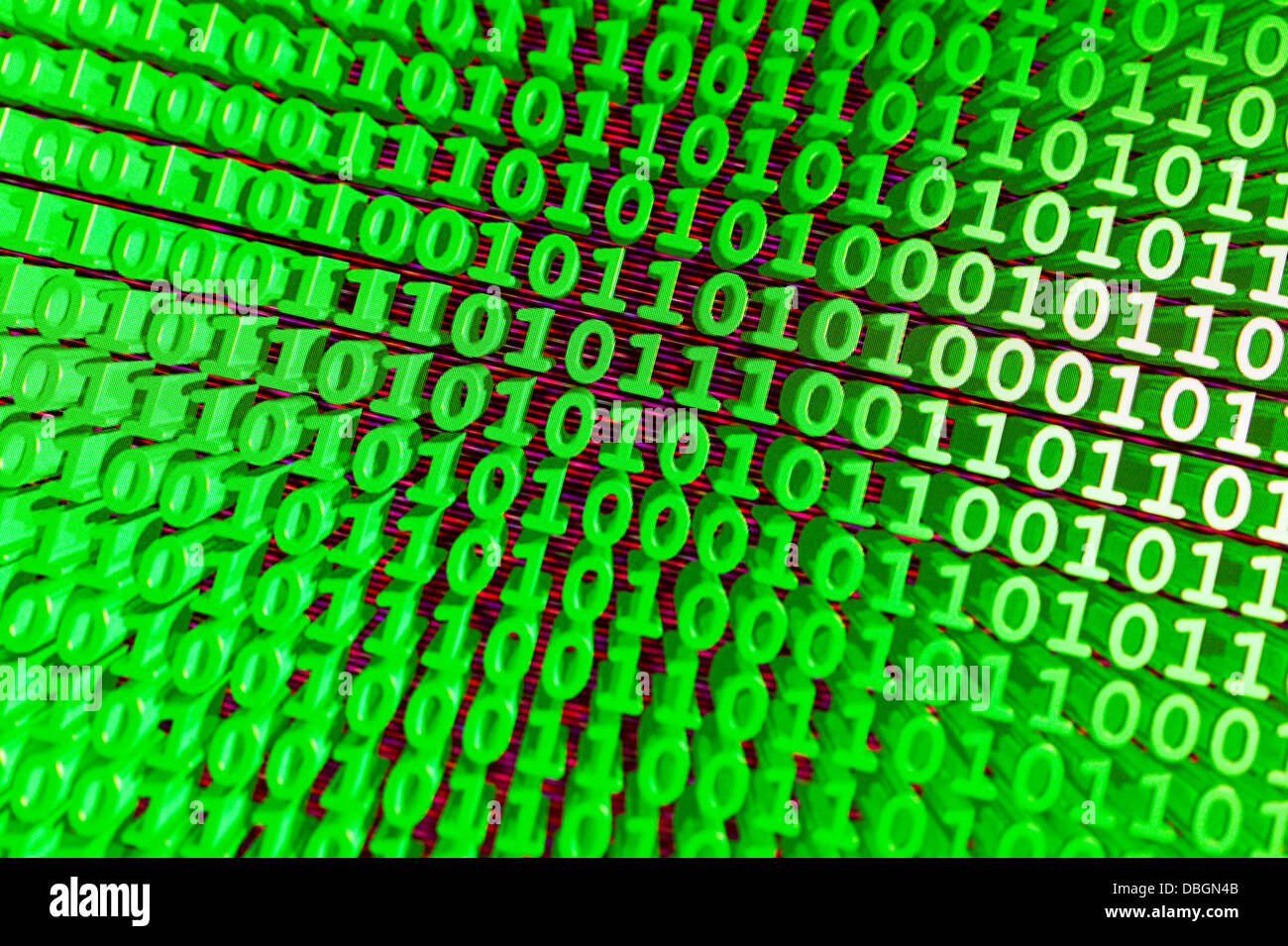 binary code representing online usage, data streams computer language