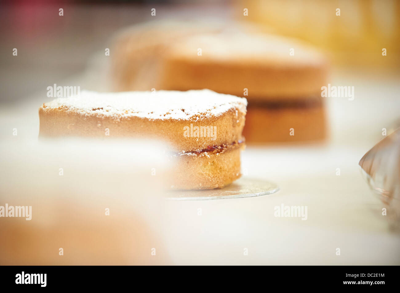 jam sponge cake Stock Photo Alamy
