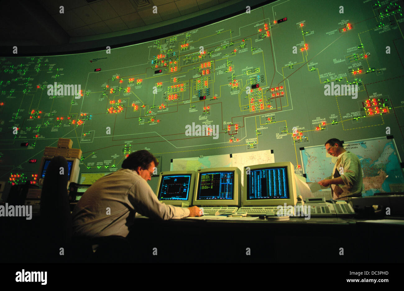 Power grid control room Stock Photo Alamy