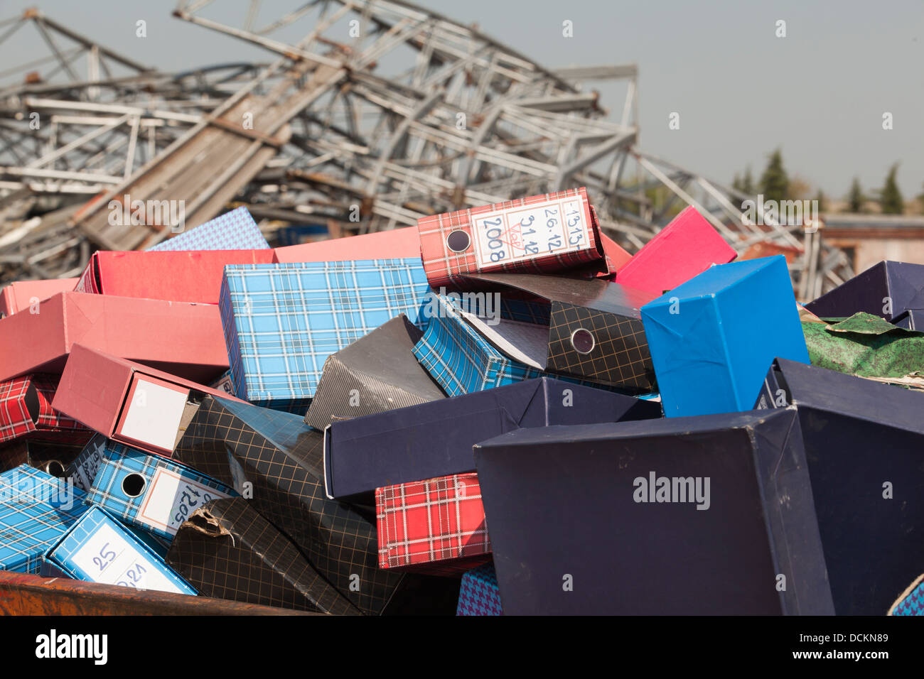 old binders Stock Photo Alamy