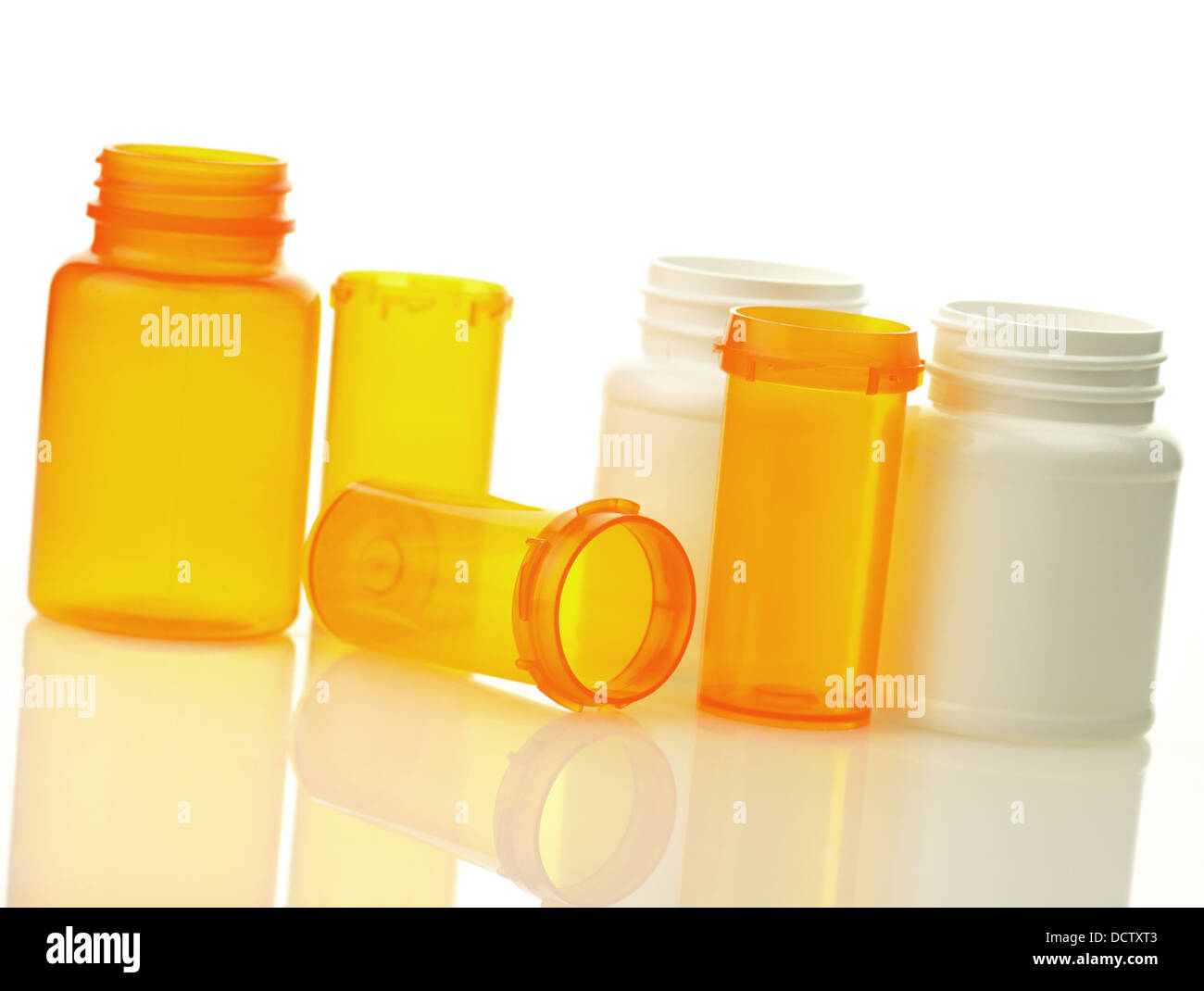 Empty pill bottles Stock Photo Alamy